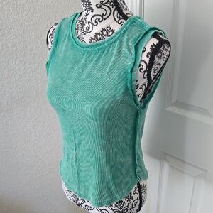 Zenana Outfitters Ribbed Tank Top in Green